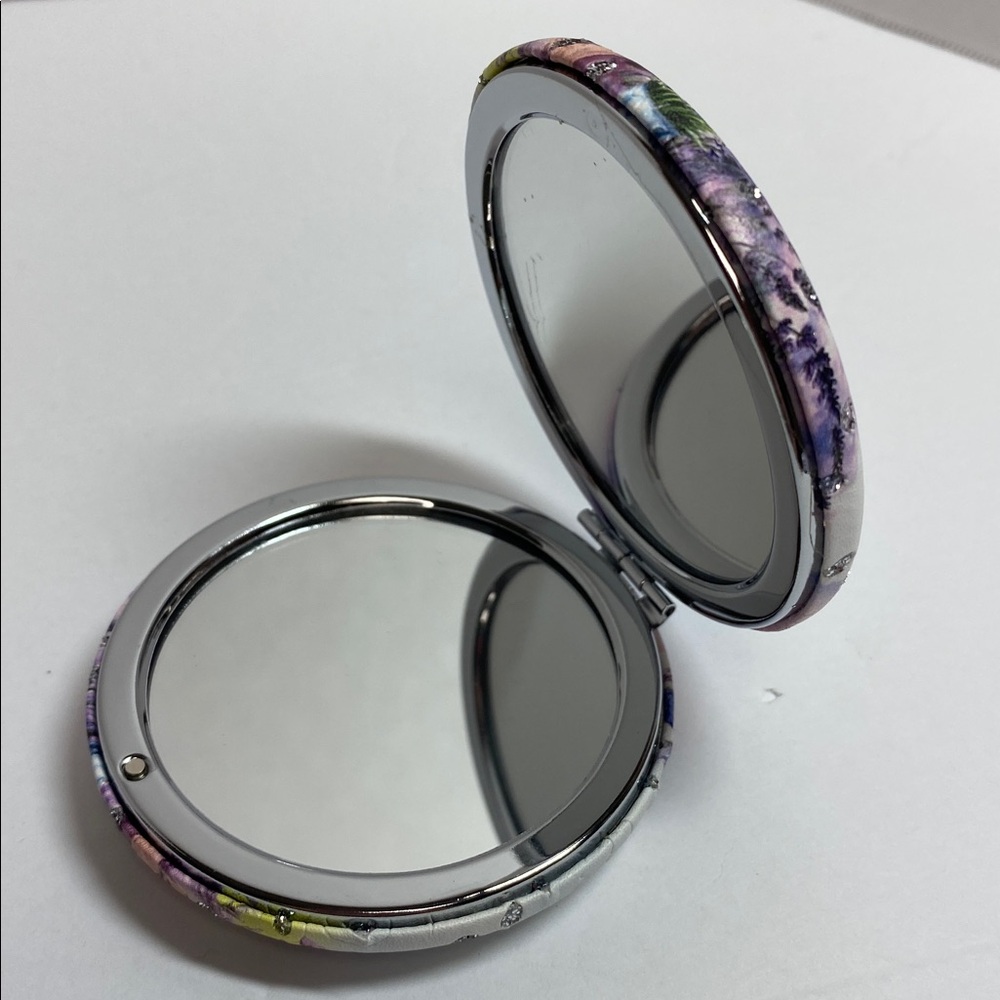 5/$15 Lavender Garden Compact Mirror - Purple Floral Illustration - Picture 3 of 3